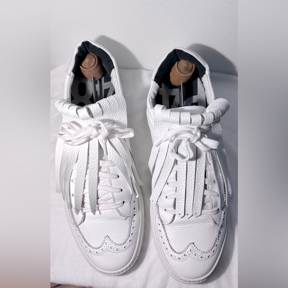 MENS P448 "Sohoer" calf leather low-top sneakers